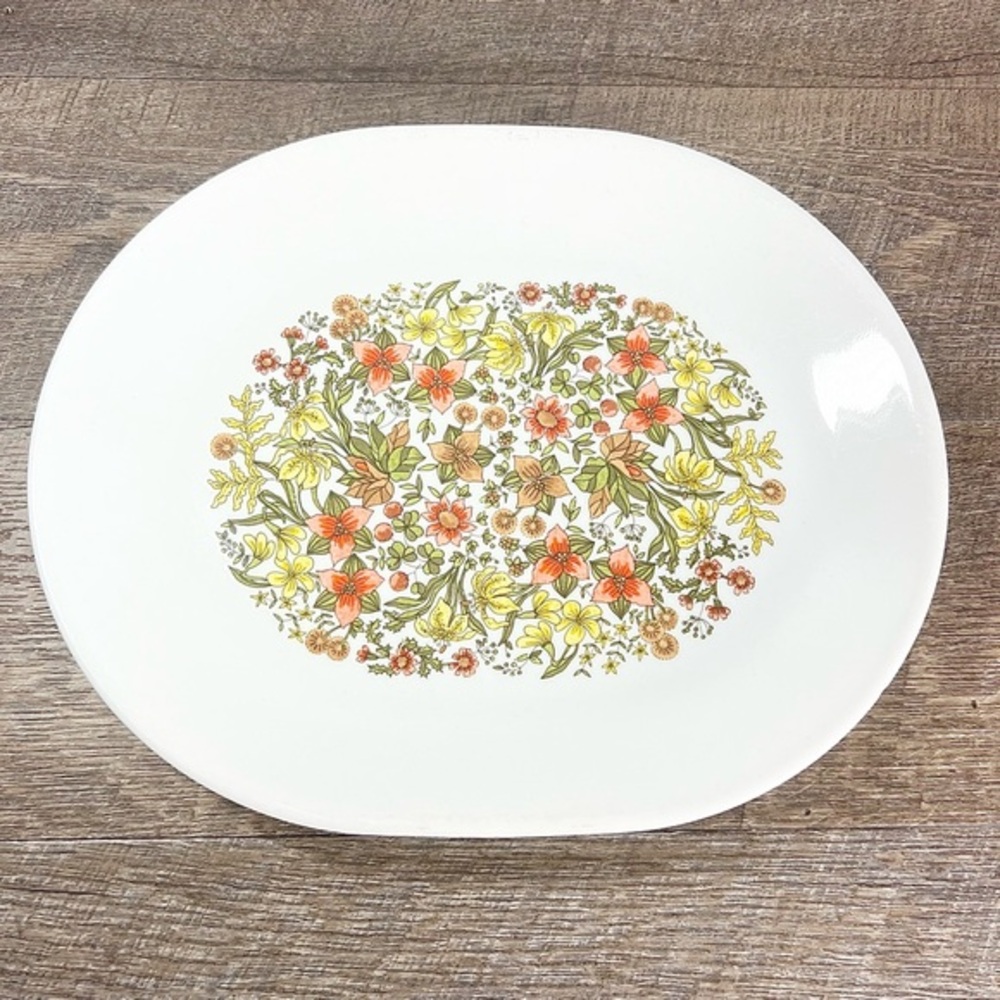 Vintage CORELLE Discontinued INDIAN SUMMER Pattern 12.25" Oval Serving Platter
